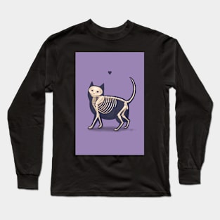 Skeleton Cat Long Sleeve T-Shirt